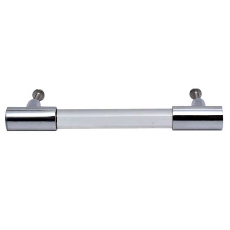 Clear Silver Small Cylinder Glass Door Handles